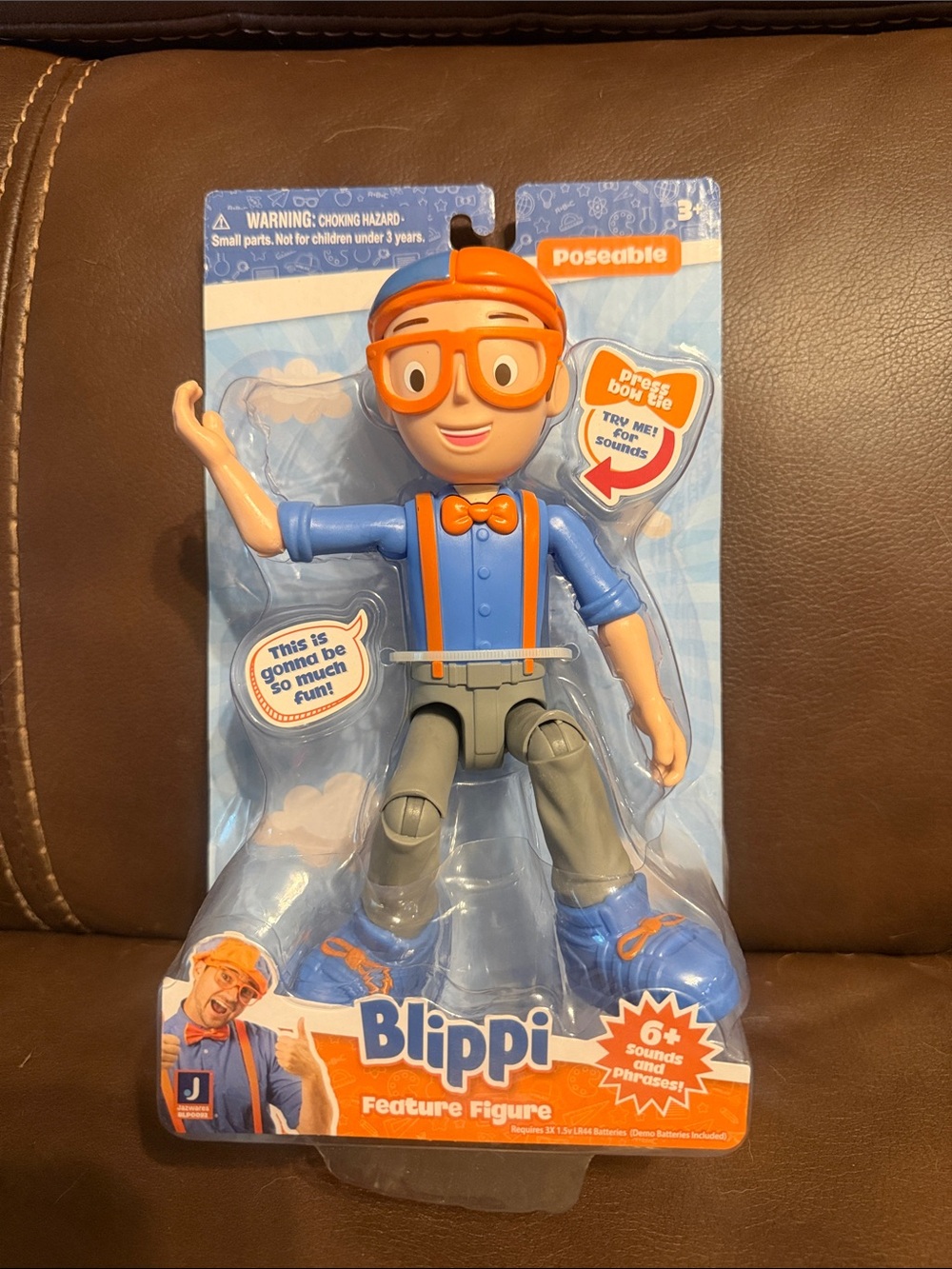 Poseable Blippi Figure - Blue & Orange